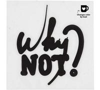 Creotime autocollant de décoration Pourquoi pas ? 8 x 8 cm Noir G