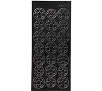 Creotime autocollants ballons de football 10 x 23 cm noir Noir G