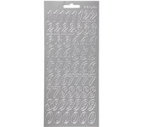 Creotime autocollants en aluminium Figures 60 argent Argent G