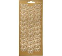 Creotime autocollants en aluminium papillons 33 pièces d'or Doré G
