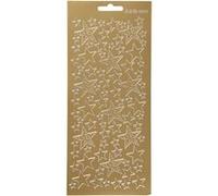 Creotime autocollants en aluminium Stars 96 or Doré G