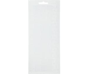 Creotime autocollants en papier d'aluminium bords et coins 1 feuille d'autocollants blancs Blanc G