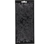 Creotime autocollants motif feuille noire Noir G