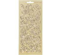Creotime autocollants motif papillon doré Doré G