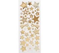 Creotime autocollants poinsettias or 10 x 24 cm 52-pièces Doré G