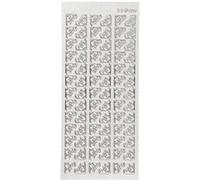 Creotime autocollants scintillants aux coins argentés Argent G