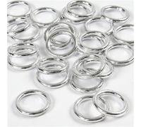 Creotime bague en plastique argent 25 pièces Argent G
