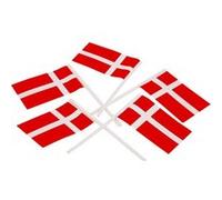 Creotime bâtonnets à cocktail Danemark 5 x 3 cm rouge/blanc 100 pièces Rood G