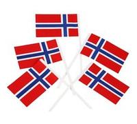 Creotime bâtonnets à cocktail Norvège 5 x 3 cm rouge/bleu 100 pièces Blauw G