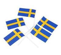 Creotime bâtonnets à cocktail Suède 5 x 3 cm bleu/jaune 100 pièces Blauw G