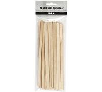 Creotime bâtonnets de glace en bois 19 cm 30 pièces Ivoire G