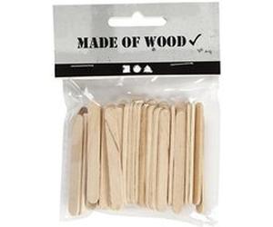 Creotime bâtonnets de glace en bois 5,5 cm 50 pièces Ivoire G