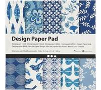 Creotime bloc de papier design bleu 15,2 cm 50 feuilles Bleu G