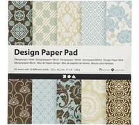 Creotime bloc de papier design bleu/brun 15,2 cm 50 feuilles Bleu G