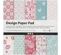 Creotime bloc de papier design bleu/rose 15,2 cm 50 feuilles Bleu G