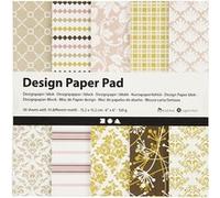 Creotime bloc de papier design rose/doré 15,2 cm 50 feuilles Doré G
