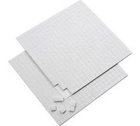 Creotime Blocs de mousse 3D 5 x 5 x 2 mm blanc 2 feuilles Blanc G