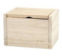 Creotime boîte décorative en bois avec couvercle rabattable. Blank G