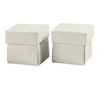 Creotime boîtes pliantes en carton 5,5 x 5,5 x 5,5 x 5,5 cm 10 pièces crème Crème G