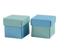 Creotime boîtes pliantes en carton 5,5 x 5,5 x 5,5 x 5,5 cm 10 pièces turquoise Turquoise G
