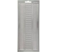 Creotime bords de l'autocollant 1 feuille d'autocollant argent Argent G