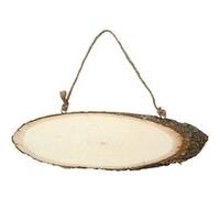 Creotime bouclier de porte avec bois de corde 28 x 10 cm Marron G