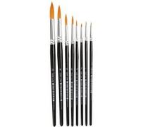 Creativ Company Pinceaux Gold Line 10747 – 8 pièces brosses rondes poils nylon