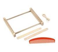 Creotime cadre de tissage 26,5 x 24 cm bois clair en 5 parties Ivoire G