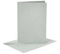 Creotime Cartes avec enveloppes 10,5 x 15 cm 6 pièces blanches Wit