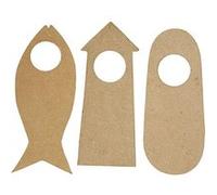 Creativ Panneau de poignée de porte, dim. 10x25 cm, 6 assorti