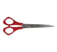 Creotime ciseaux pour enfants rouge 14 cm rond gauche G