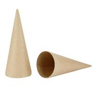 Creotime cônes papier-mâché 20 cm marron 5 pièces Marron