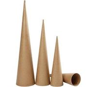 Cônes hauts, h: 30-40-50 cm, d: 8-9-11,5 cm, 3pièces