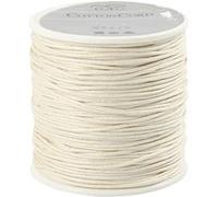 Creotime cordon de coton blanc de 1 mm d'épaisseur 40 m Blanc G