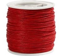 Creotime cordon de coton rouge 1 mm d'épaisseur 40 m Rood G