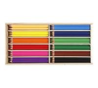 Creotime crayons de couleur multicolores 144 pièces