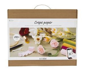 Creotime Creativ Company Crepe Paper Maxi Kit for Making Beautiful Crepe Bouquets, Black