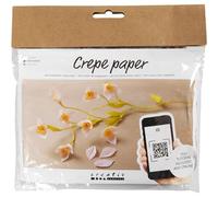 Creativ Company Mini Craft Sets Crepe Paper Flowers Cherry Branch - for Making Beautiful Crepe Flowers