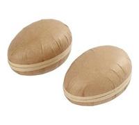 Creotime décoration oeufs 12 cm papier marron 2 pièces Marron G