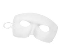 Creotime demi-masque 12 x 17 cm en plastique blanc Blanc G