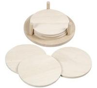 Creotime disques décoratifs en bois avec support 6 pièces Marron G