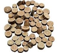 Creotime disques en bois 10-15 mm rond 5 mm 230 grammes Ivoire G