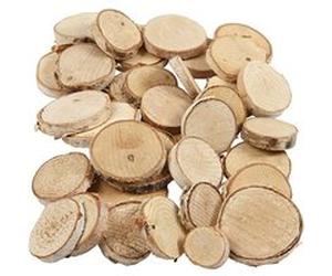 Creotime disques en bois 25-45 mm ovale 7 mm 600 grammes Ivoire G