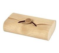 Creotime enveloppe en bois avec fermeture 13 x 8 x 3,5 cm Marron G