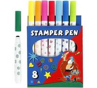 Creativ 100263 Lot de 8 marqueurs pour timbres Multicolore