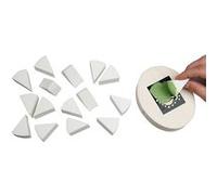 Creotime éponges triangulaires 4 x 2,5 cm blanches 32 pièces Blanc G
