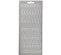 Creotime feuille autocollante bord feuilles autocollantes feuille argent Argent