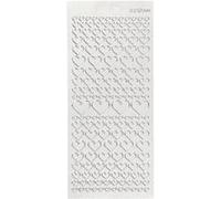 Creotime feuille d'autocollant coeurs 1 feuille d'autocollant argent Argent G