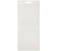 Creotime feuille d'autocollant coeurs 1 feuille d'autocollant transparent Transparent G