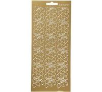 Creotime feuille d'autocollant feuilles d'or Doré